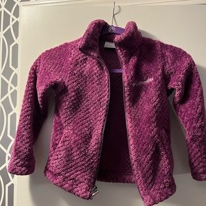Girls purple Columbia zip up fleece-size xs (6-6x)